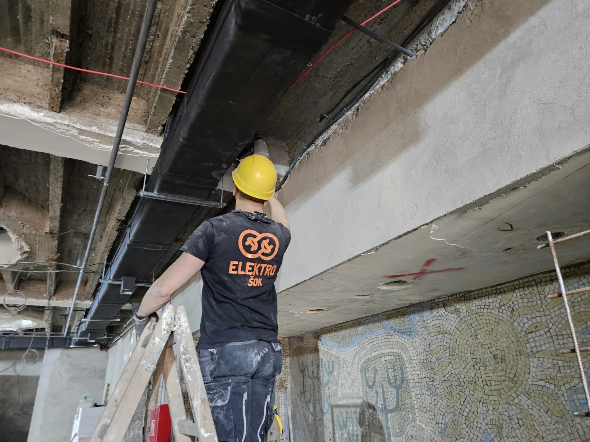 Elektro radovi na gradilištu, Kragujevac